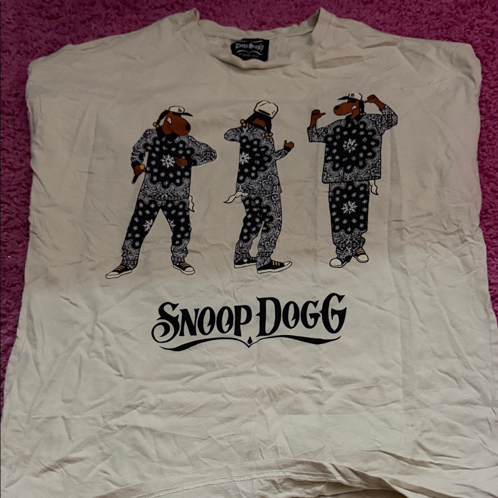 Snoop Dogg Short Sleeve Graphic Tee - White